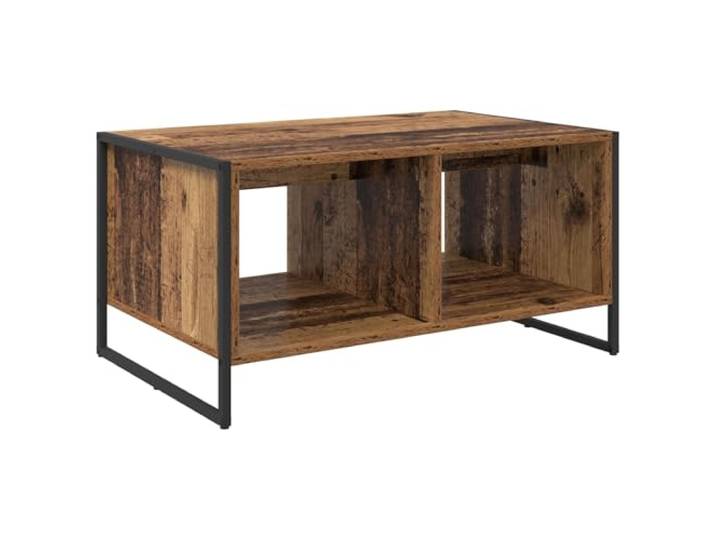LASWWQMRF Couchtisch Braun 80x50x40 cm Holzwerkstoff Sofatisch Stabiler Wohnzimmertisch im Urban-Design mit robusten Stahlbeinen für moderne Apartments und Lofts.