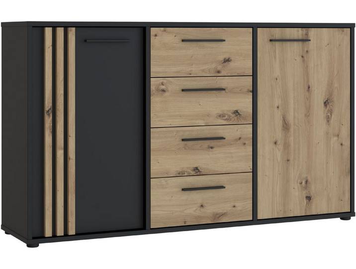 FORTE Sideboard Cardigan, Sideboard, 2 farbig, Stauraum, Schubkasten, Soft Close,Breite 142,6cm