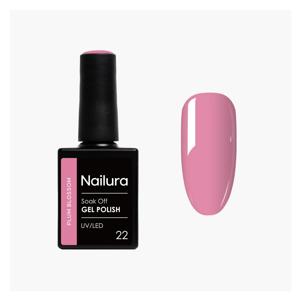Nailura - Gel Polish 22 - Plum Blossom - 10 ml (Plum Blossom, Gel-Effekt Nagellack) (70041)
