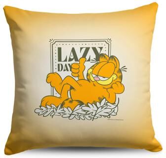 Nickelodeon Garfield Lazy Day Throw Pillow 18X18 Inches by THE NORTHWEST GROUP in Orange (Size OS)