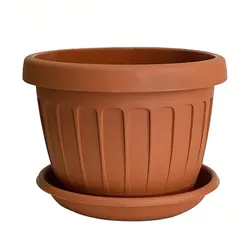 Bama runde Bodenvase, 20 cm Durchmesser, mit 2,8-Liter-Untertasse