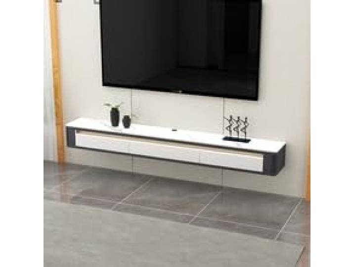 Vollständig montierter schwebender TV-Ständer, Wandmontage-TV-Konsole Mit Türen unter dem Regal for Wohnzimmer und Schlafzimmer lowboard