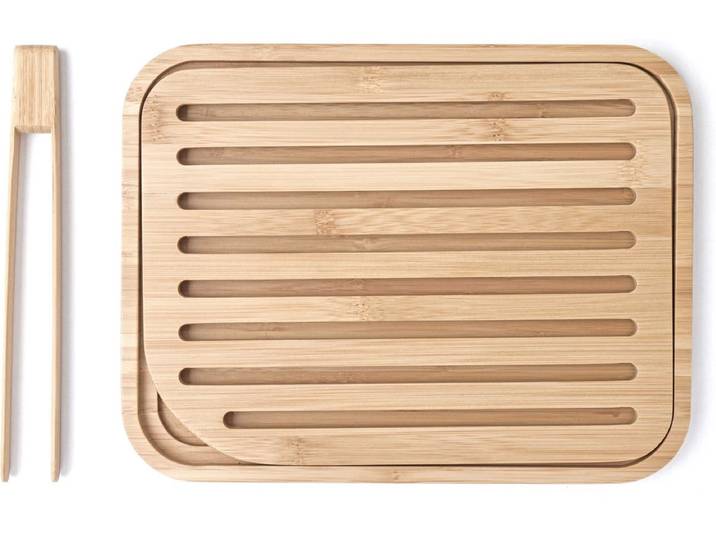 Broodplank 26x20 cm met Broodtang