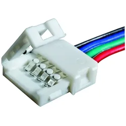 Rutec Zubehör für VARDAflex - Einspeisungs-Verbinder RGB PROFI, IP20, mit 15cm Anschlussleitung, 4-polig RU-86533