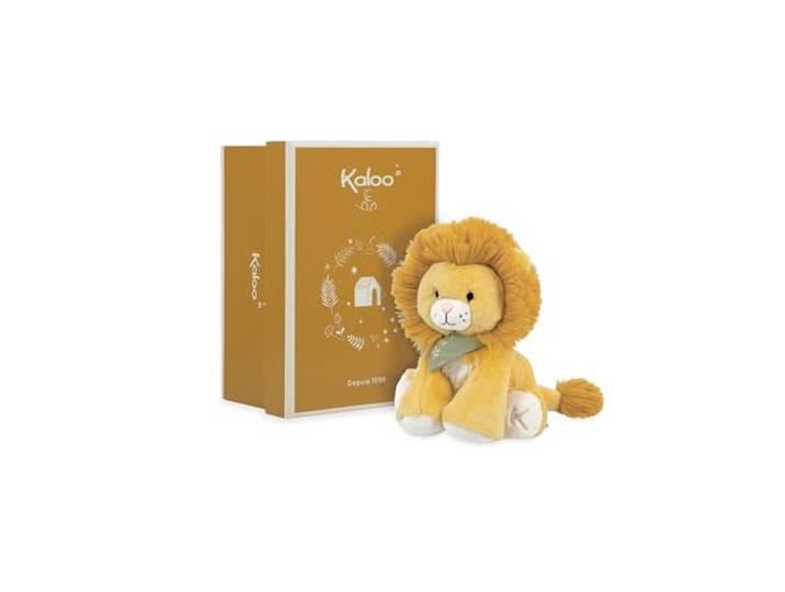 KALOO - Les Amis - Knuffel Baby Nougat De Leeuw - 13 cm - Zeer zacht materiaal - Geschenkdoos - Vanaf de geboorte, K224001