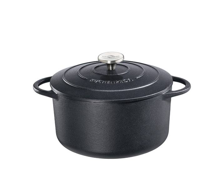 Küchenprofi Bratentopf Provence, Schwarz, Metall, 6.6 L, 28 cm, Kochen, Töpfe, Bräter