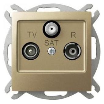 Ospel Impresja RTV-SAT Antennendose goldmetallic (GPA-YS (Antennendose) (GPA-YS/m/28)