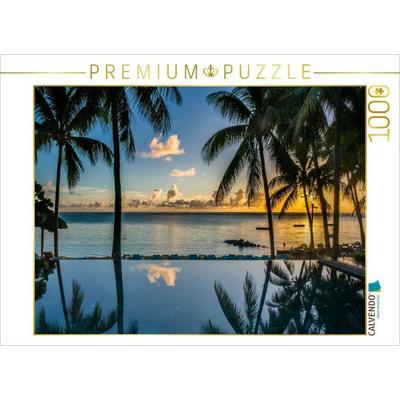 CALVENDO Puzzle Sonnenuntergang vor Mauritius | 1000 Teile Lege-Größe 64x48cm Foto-Puzzle für glückliche Stunden