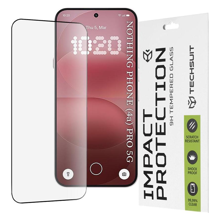Techsuit - 111D Full Cover / Full Glue Glass - Nothing Phone (4a) Pro - Black (Nothing Phone (4a) Pro) (68457282)