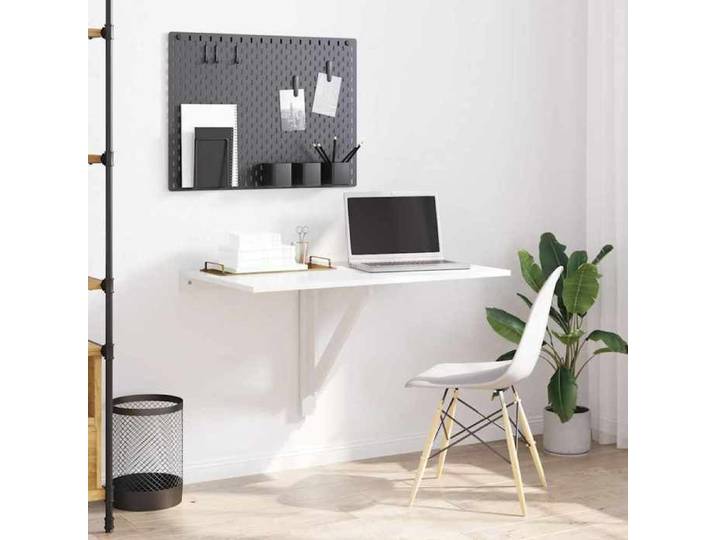 Tables pliantes - Capacité 20 kg - Table murale rabattable Blanc 100x60 cm - design élégant - pour maison(13290）