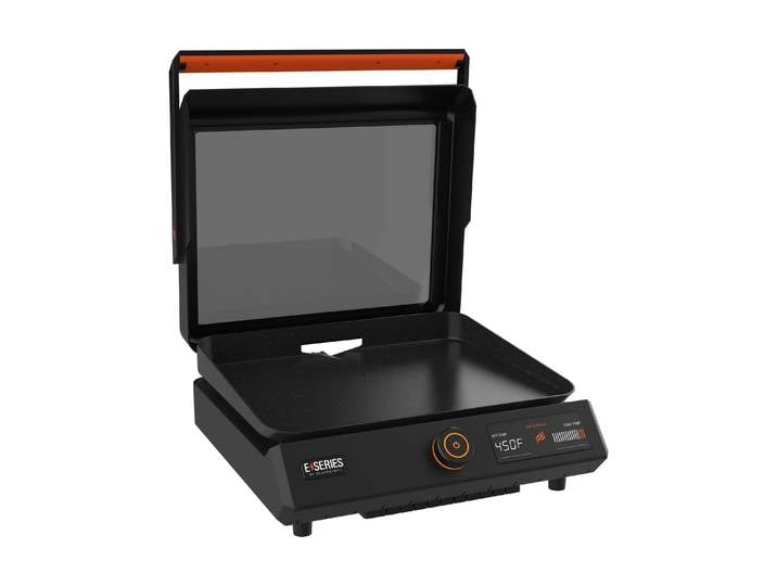 Tischgrill Blackstone E-Serie 17 , schwarz, B:47,5cm H:17,7cm T:45,4cm, Kontaktgrill_Standgrill_Tischgrill_Teppanyakigrill, Tischgrill, Kompakter elektrischer Tischgrill mit Keramikbeschichtung