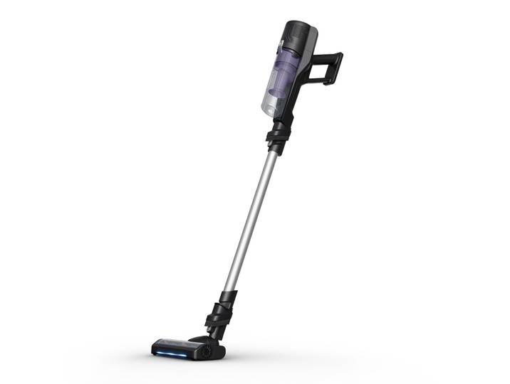 ROWENTA Akku-Stielstaubsauger X-Pert 5.80 , schwarz (purpur), B:25,2cm H:113cm T:26,6cm, Akkusauger, 150 W, Display, 40 Minuten Laufzeit, waschbarer Staubbehälter/Filter, Akku-Stielstaubsauger