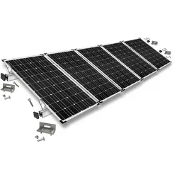 Befestigungskit mit Stehfalzklemmen für Schrägdachmontage 5 Solarpanele Rahmenhöhe 35mm - 0% MwSt. (gemäß§12 Abs.3 UstG**)