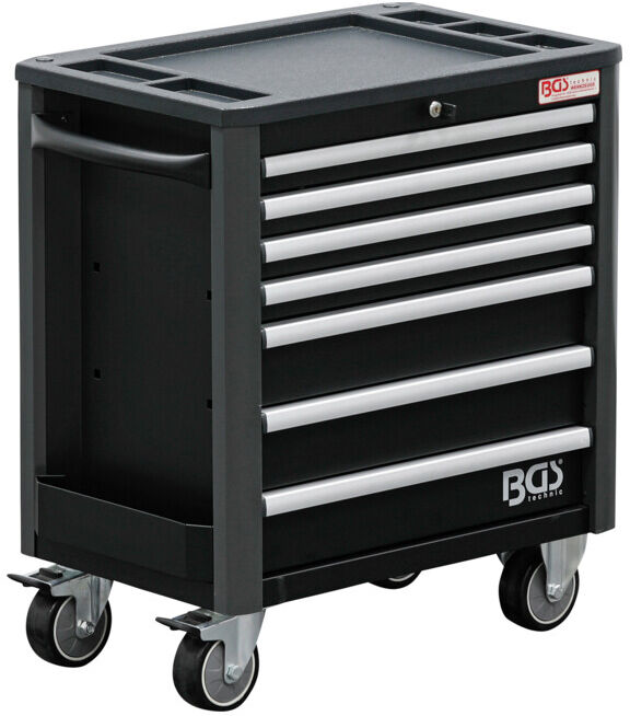 BGS Servante d’atelier, 7 tiroirs, hauteur très basse, vide ; BGS technic (4102)