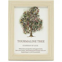 Gemstone Picture - Tree of Life - Toruraline (20x14.7x1cm)