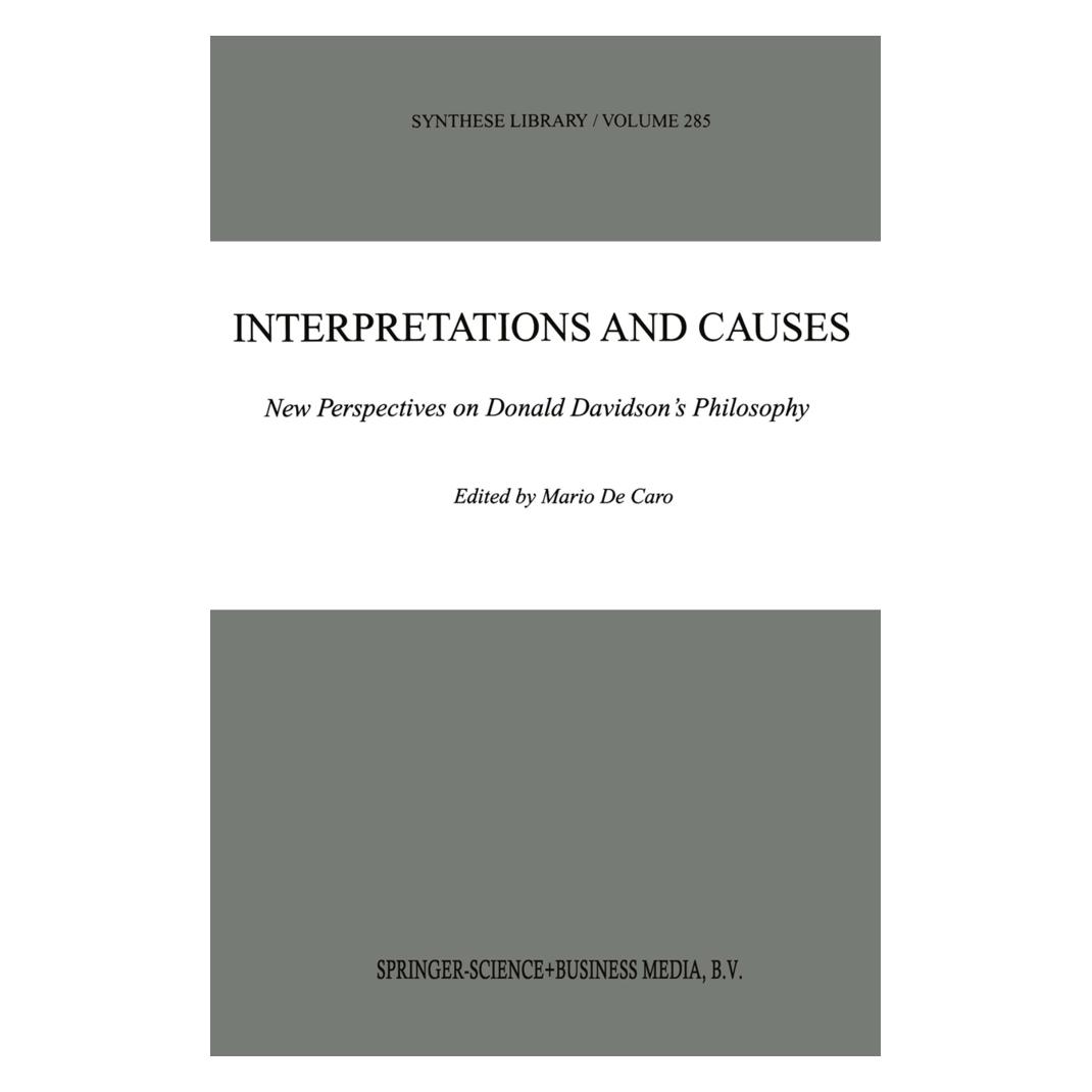 Springer Interpretations and Causes (Englisch, Softcover, Mario De Caro) (55380424)
