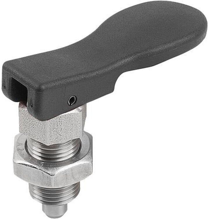 KIPP Arretierbolzen M10x1 D5 Form B mit Exzentergriff Kontermutter E (K1584.19105)