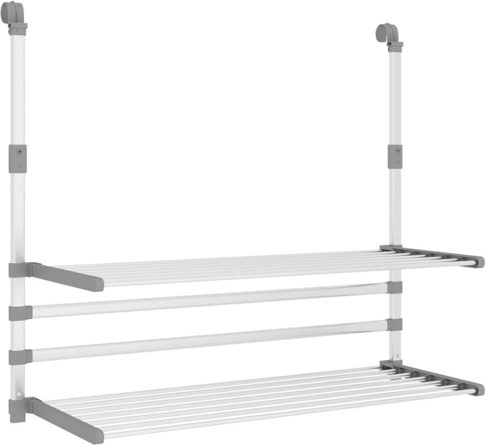 vidaXL Séchoir à linge pour balcon 89x25x(60-95) cm aluminium