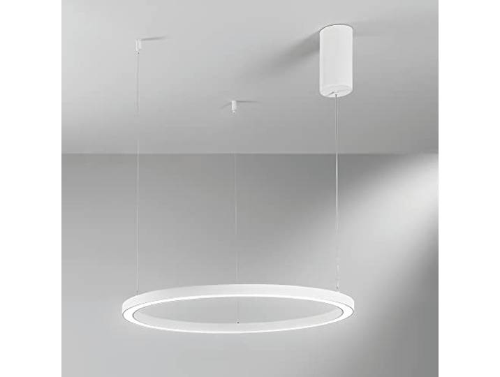 Luce Ambiente e Design HOOP LED Pendelleuchte Aluminium weiß mit CCT-Funktion 60cm