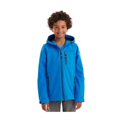 Softshelljacke KILLTEC "Jungen Softshelljacke", Jungen, Gr. 164, blau, Oberseite: 100% Polyester.Rückseite: 100% Polyester.Futter: 100% Polyester, Jacken Softshelljacke, Wasserabweisende Softshelljacke mit Fleece und verstellbaren Details