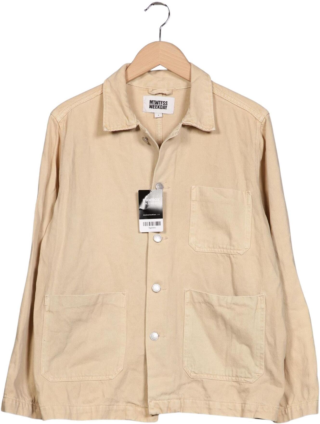 Weekday Herren Jacke, Beige, Gr. S, Baumwolle - Second Hand