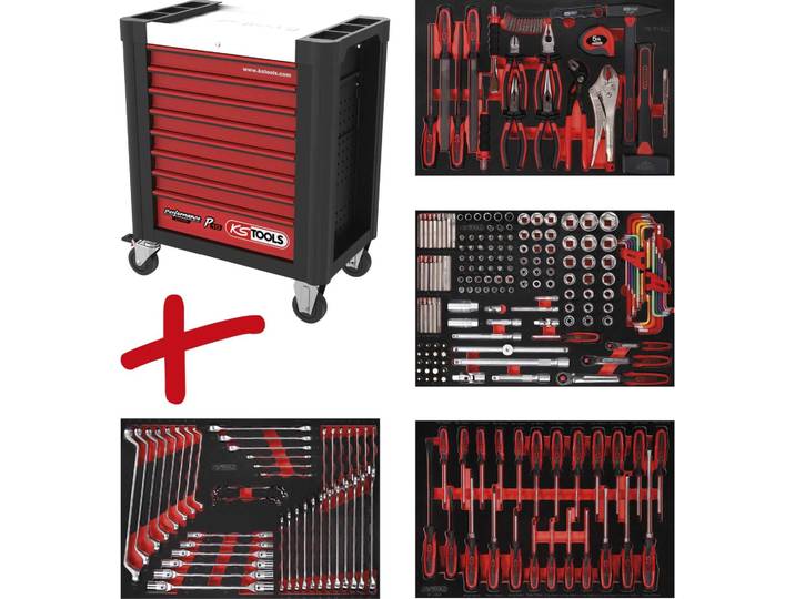 KS Tools PERFORMANCEplus Jeu de servantes d'atelier P10