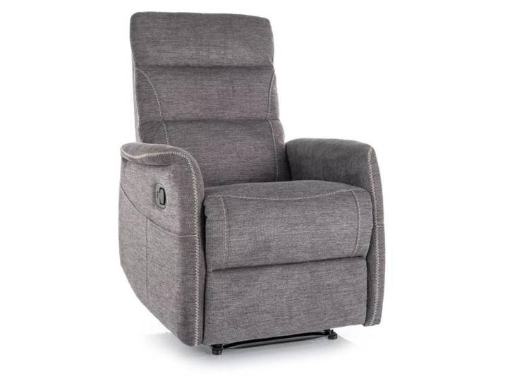 Fauteuil relax manuel en tissu - Gamme Solon M - Gris foncé