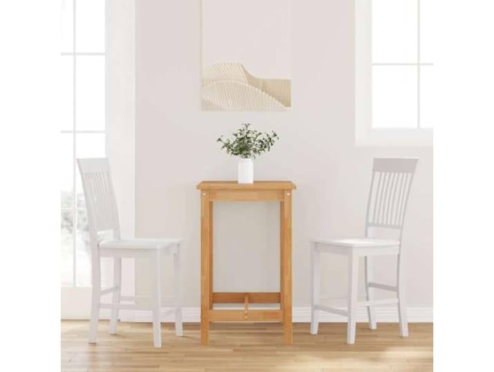 VIHHQGC Barhocker 2 STK Weiß Massivholz Gummibaum mit Rückenlehne Ergonomisches Design, stoßfest, langlebig, Esszimmer, Wohnzimmer, Naturmaterial