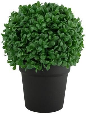 Northlight "9.5"" Artificial Boxwood Ball Topiary in Round Pot Unlit"