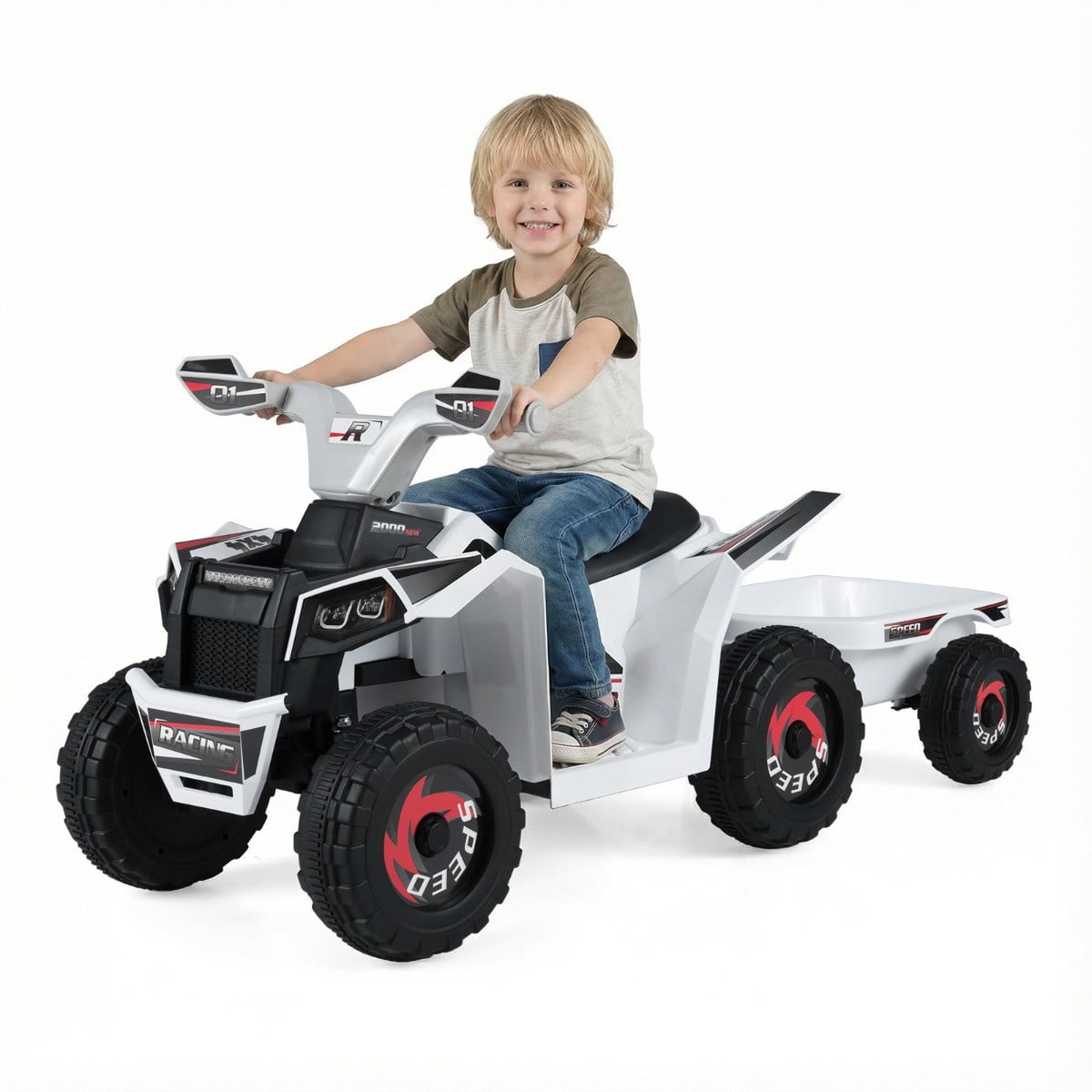 Costway Elektrische Quad voor Kinderen - Wit