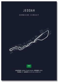 Inspired Living Silverstone Monza Nurburgring F1 Wall Art Canvas Racing Poster 20x30cm Unframe 2