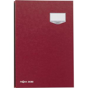 Pagna Unterschriftenmappe 24202-01 de Luxe, A4, 20 Fächer, Hartpappe mit Kunststoffbezug, rot