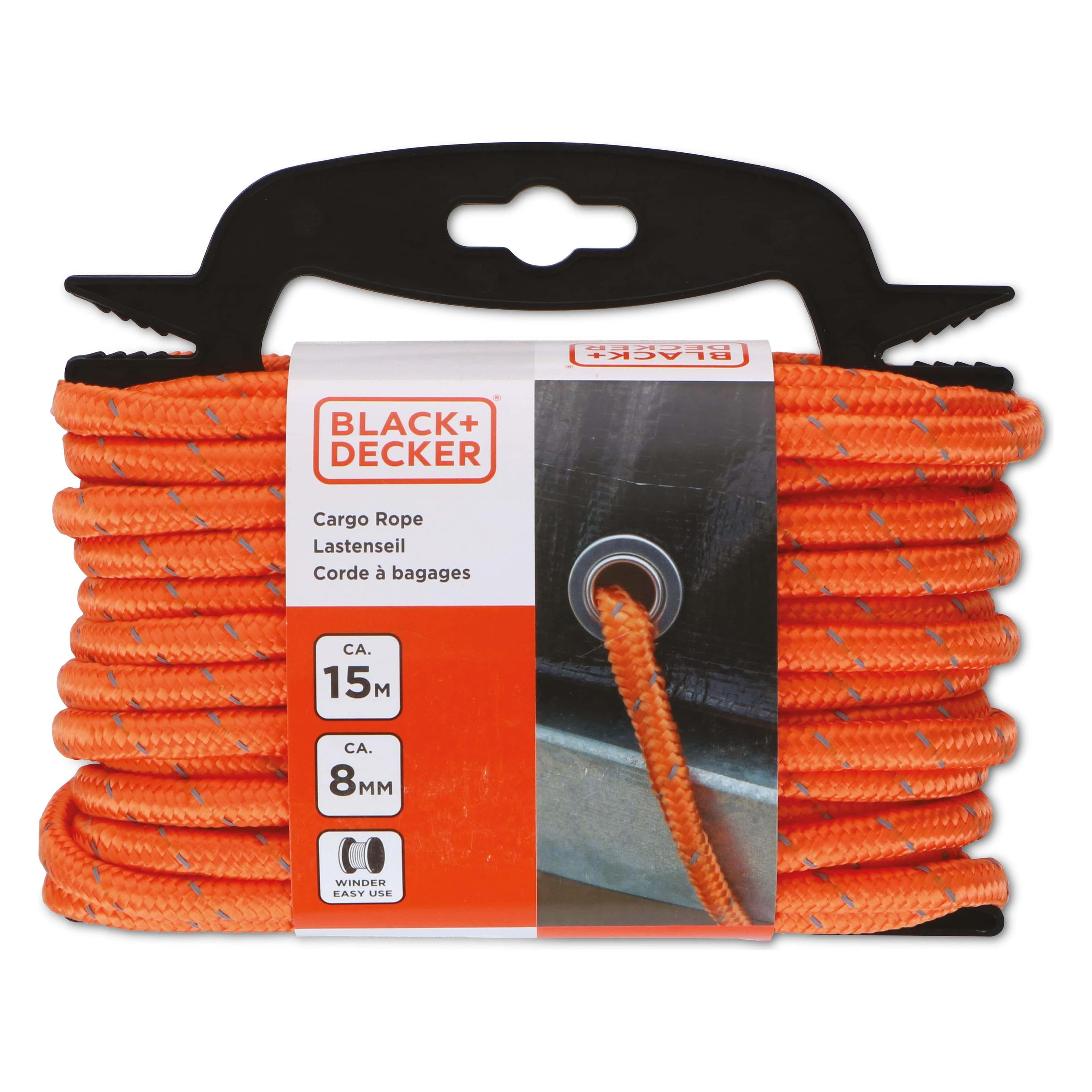 Black & Decker Cargo rope on winder 8mm 15m (15 m) (8711252236445)
