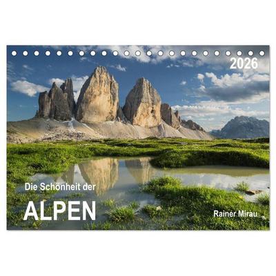 Die Schönheit der Alpen (Tischkalender 2026 DIN A5 quer), CALVENDO Monatskalender