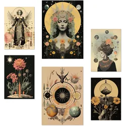 POSTER Set Mit 6 Mystischen Esoterischen Stil A3 & A4 Rahmenlos