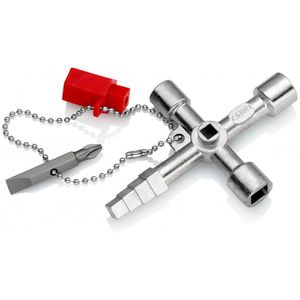 Knipex Schaltschrankschlüssel 00 11 04, Profi-Key, 5 Profile, für gängige Absperrsysteme