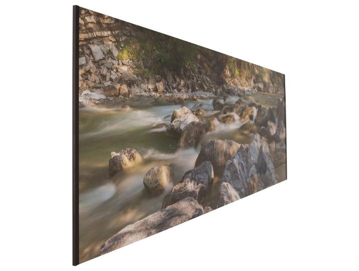 Fani Badrückwand, Braun, Alu, Metall, Kunststoff, Flusslauf, 140x41x0.4 cm, Made in Germany, eigene Motive in Filiale bestellbar, Küchen, Küchenausstattung, Küchenrückwände