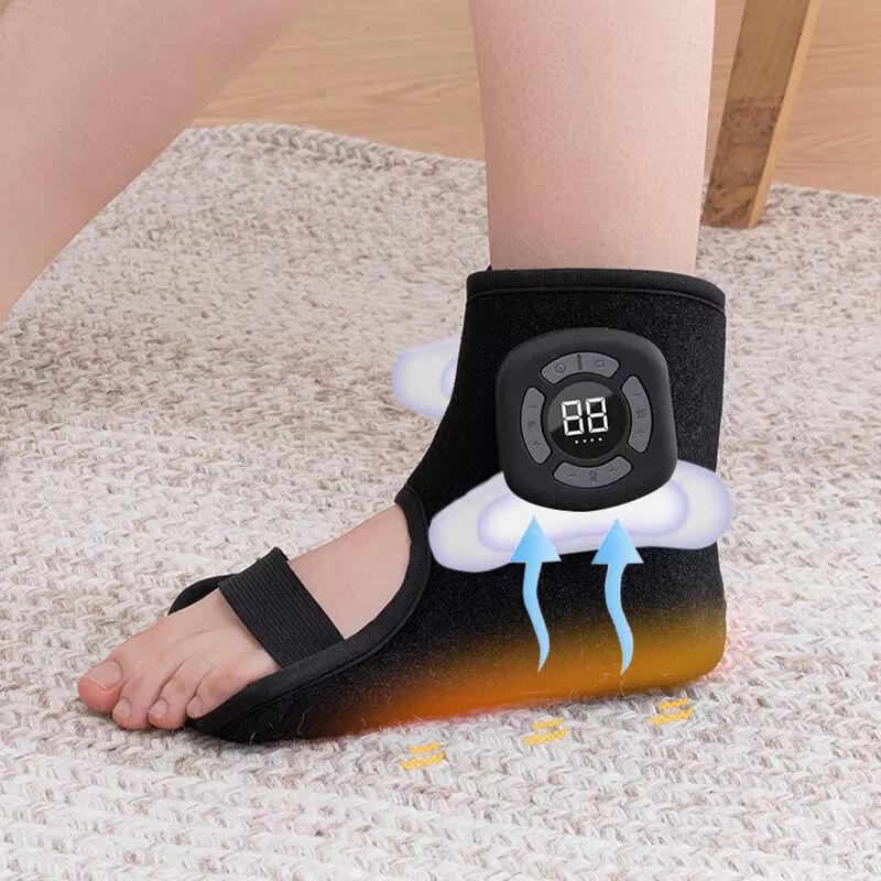 INF Kabelloses Fuß- und Knöchelmassagegerät mit Wärme und Vibration – Lindert Schmerzen und verbessert die Durchblutung