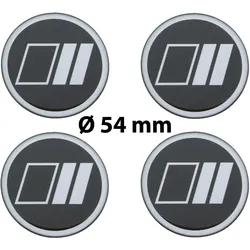 4 x Ø 54 mm Polymere Aufkleber / Streifen / Nabenkappen, Felgendeckel
