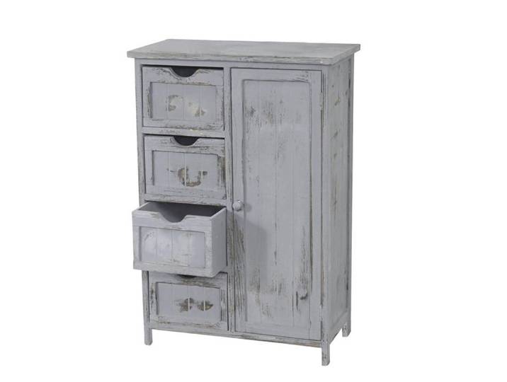 Commode style vintage meuble d appoint a tiroirs 82x55x30cm en bois de paulownia gris 04_0002491
