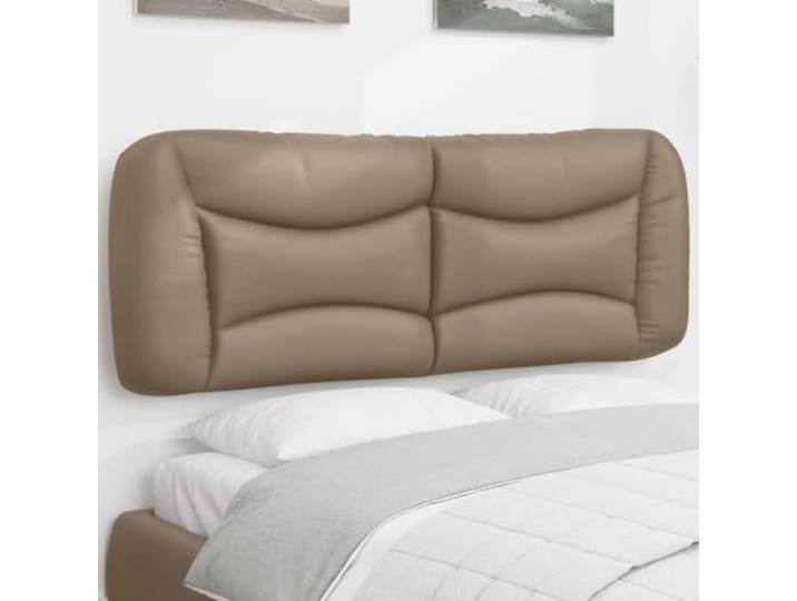 KTHLBRH Kopfteil aus Kunstleder, Cappuccino, 140 cm, für Betten mit elegantem Design und weicher Unterstützung, schmutzabweisender Beschichtung und vielseitiger Zimmerinstallation