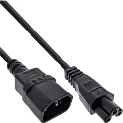 INLINE Netzkabel, C14 Kupplung auf C5 Stecker, schwarz, 2m
