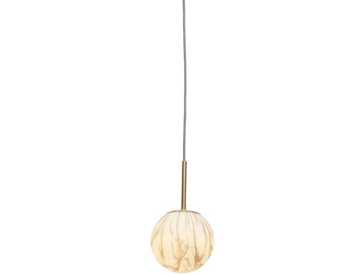 It's about Romi Hängeleuchte Carrara Globus, Weiß, Goldfarben, Metall, Glas, Kugel, 35 cm, Lampen & Leuchten, Innenbeleuchtung, Hängeleuchten, Pendelleuchten