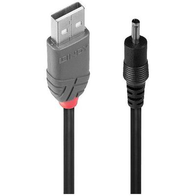 LINDY USB-Kabel USB 2.0 USB-A Stecker, DC Stecker 3,5mm 1.50m Schwarz 70266