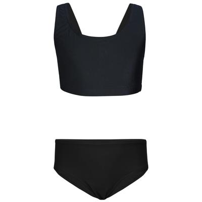 Bustier-Bikini AQUARTI "Bikini Mädchen Sport Bikini Racerback Bustier & Bikinislip", Mädchen, Gr. 164, N-Gr, schwarz, Obermaterial: 80% Polyamid PA. 20% Elasthan EL., Bikini-Sets