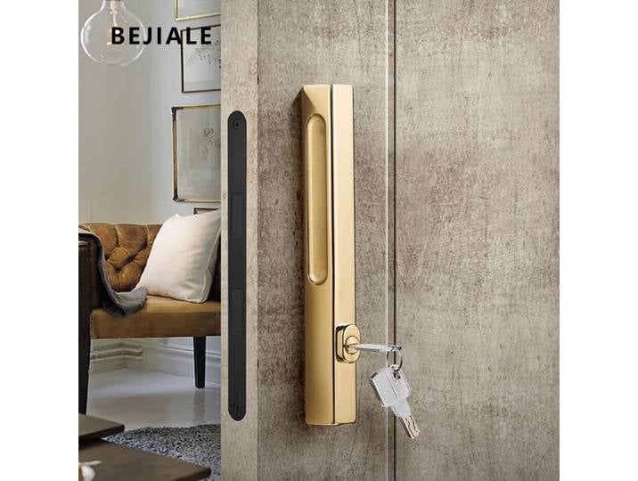 Serrure de porte à aspiration magnétique noire, serrure de porte silencieuse d'intérieur Simple pour chambre à coucher, salle de bains nordique, serrure de porte moderne en bois massif