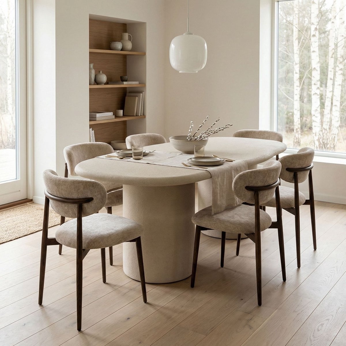 Pole to Pole Scandi Eettafel in Microcement