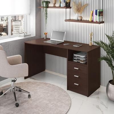 Techni Mobili Classic Computer Desk with Multiple Drawers