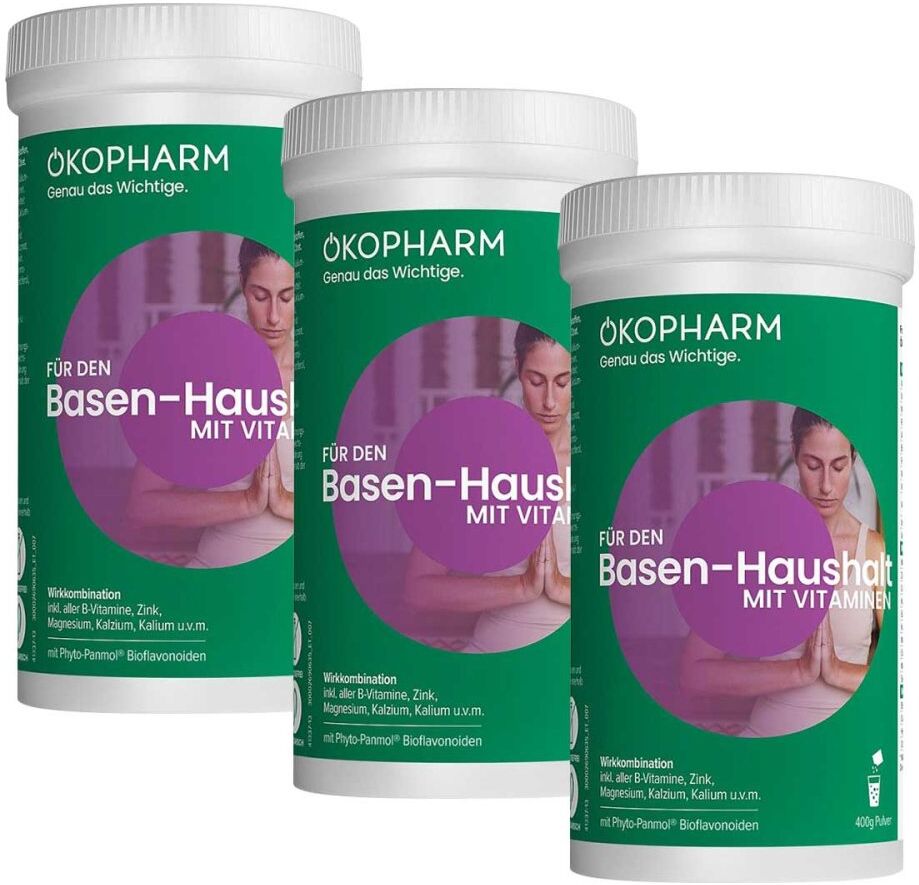 Ökopharm Pulver für den Basen Haushalt mit Vitaminen 3x400g