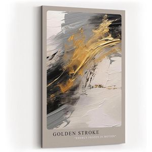 Sinus-Art Wandbild Golden Stroke, Leinwand, Hochformat, 80 x 120 cm